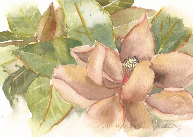 Faded Glory, watercolor, 5" x 7"